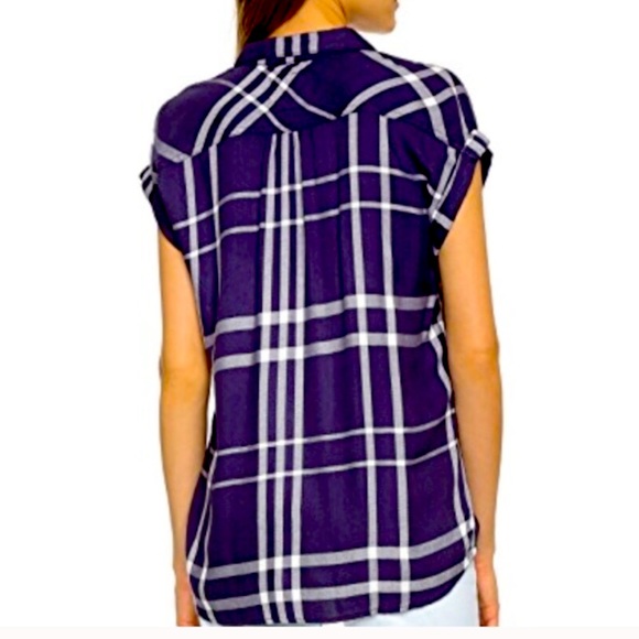 Rails Britt Button Down In Navy & White S - Picture 3 of 8